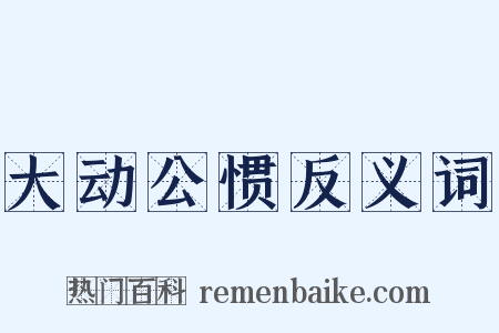 大动公惯反义词是什么意思的图片